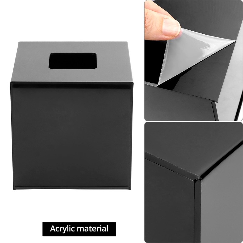 QWORK® Modern Acrylic Tissue Box Cover 14 * 14 *