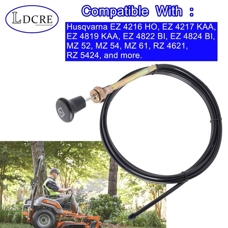 539112439 Choke Cable Compatible with Husqvarna Zero Turn Mower EZ