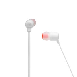 JBL TUNE125BT JBLT125BTWHT Bluetooth Earphones, Multi-Point Compatible, Wireless, Microphone Remote Control, USB Type-C Charging, Built-in Magnet, White
