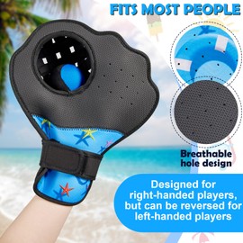 Strdfeve Water Ball and Gloves Set,Water Bouncing Balls Catch Mitt,Pool Baseball Catching Mitt for Beach Games,Play Catch Skip Ball and Glove