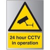 V Safety 24 Hour CCTV In Operation Sign - 200mm