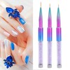 3Pcs Nail Liner Brush Lid Gradient UV Gel Pattern Drawing