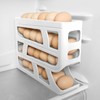 HOTUT Egg Container for Fridge, 4-Tier Automatic Egg Holder for