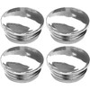 cyclingcolors 4 x Lamellar Plugs, Round Plugs, Chrome Plastic Plugs,