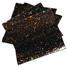 40 Black Glitter Tile Stickers for 6x6 inch Tile 15x15 cm Sparkle Diamond Black Glitter Tile Transfers Decals Glitter (Black Glitter, 6x6” - 40 Individual Stickers)