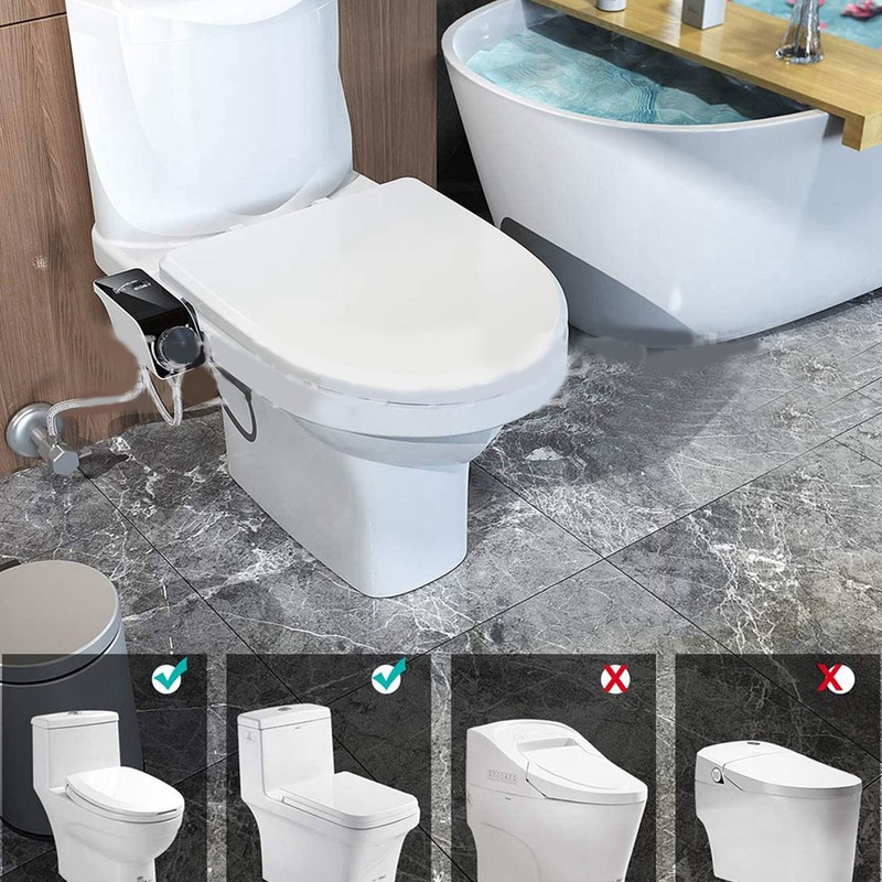 Single Nozzle Toilet Bidet Adjustable Water Pressure Plastic Toilet Self