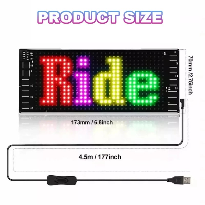 OPRAH 6.8'' Devil Eyes Light for Car LED Display Screen