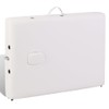 vidaXL Cream White Foldable Massage Table with Solid Wood Frame