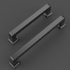 9BUILD 6 Pack 7 Inch Matte Black Cabinet Handles -