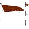 TREATLIFE HOME Manual Retractable Awning with LED Lights for Outdoor