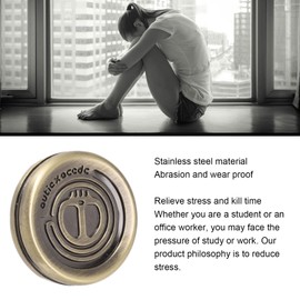 Rotating Coin, EDC Fingertip Toy, Stress Relief Spinner Stainless Steel Magnetic Fidget Slider, EDC Toy for Adults, Anxiety and Stress Relief Toys for Adults