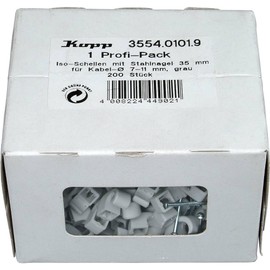 Kopp 355401019 Insulating Bars 7-11 mm with Steel Needles 30 mm Grey
