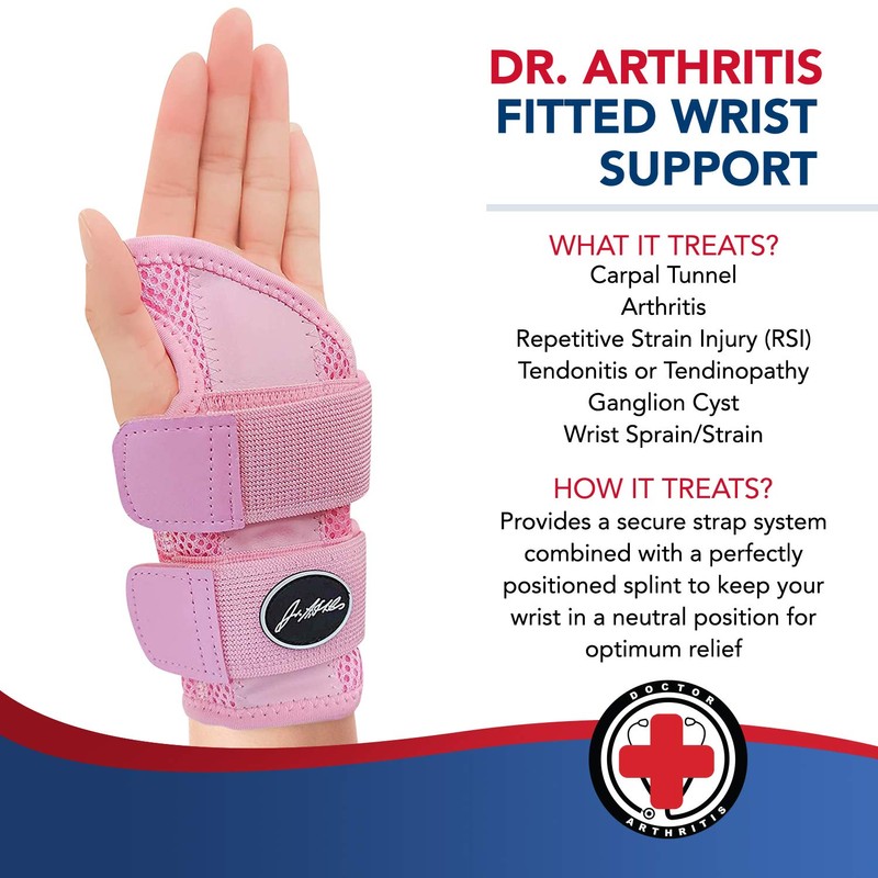 Dr. Arthritis Doctor Developed Fitted Wrist Brace for Carpal Tunnel