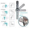 ANTEISI 2PCS Adjustable Angle Hinge，Sofa Bed Hinges，DIY Furniture Hinges，Sofa/Bed/Recliner Gear