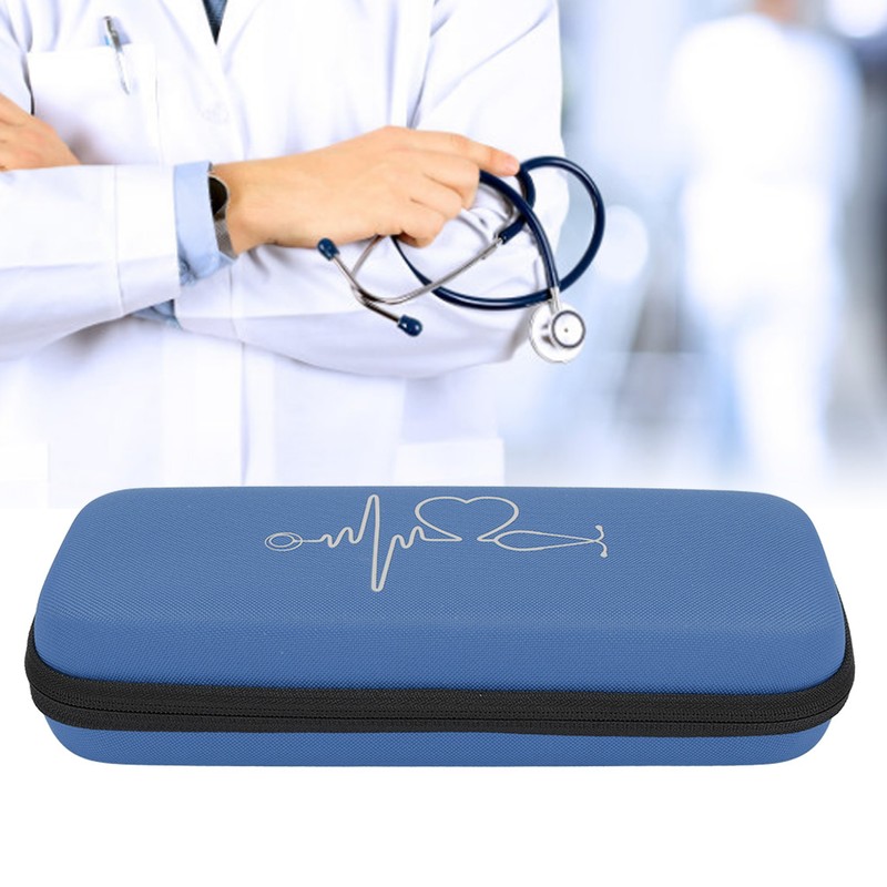 Portable Household Stethoscope Storage Box Organizer Case Storage Bag ContainerDark
