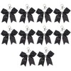 Nwvuop 10Pcs Cheer Bow Keychain Glitter Cheerleader Keyrings for Teen