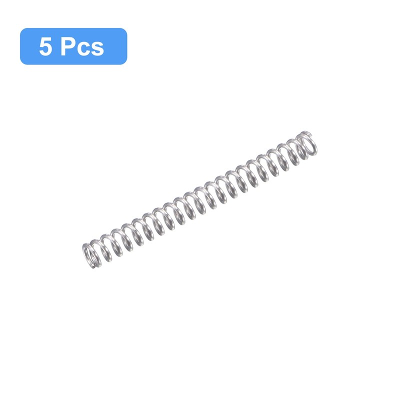 sourcing map Compression Spring, 5Pcs 304 Stainless Steel, 2mm OD,