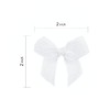 50Pcs Pre-Tied Sheer Bows with 1 Inch Stretch Elastic Loops,