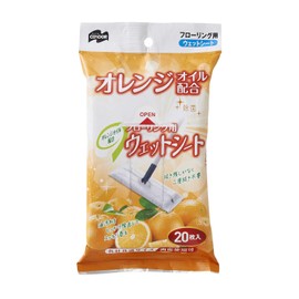 Yamazaki Sangyo Floor Surface Cleaning Wipes with Orange Oil, for Oil Stains, 20 Sheets, 155811