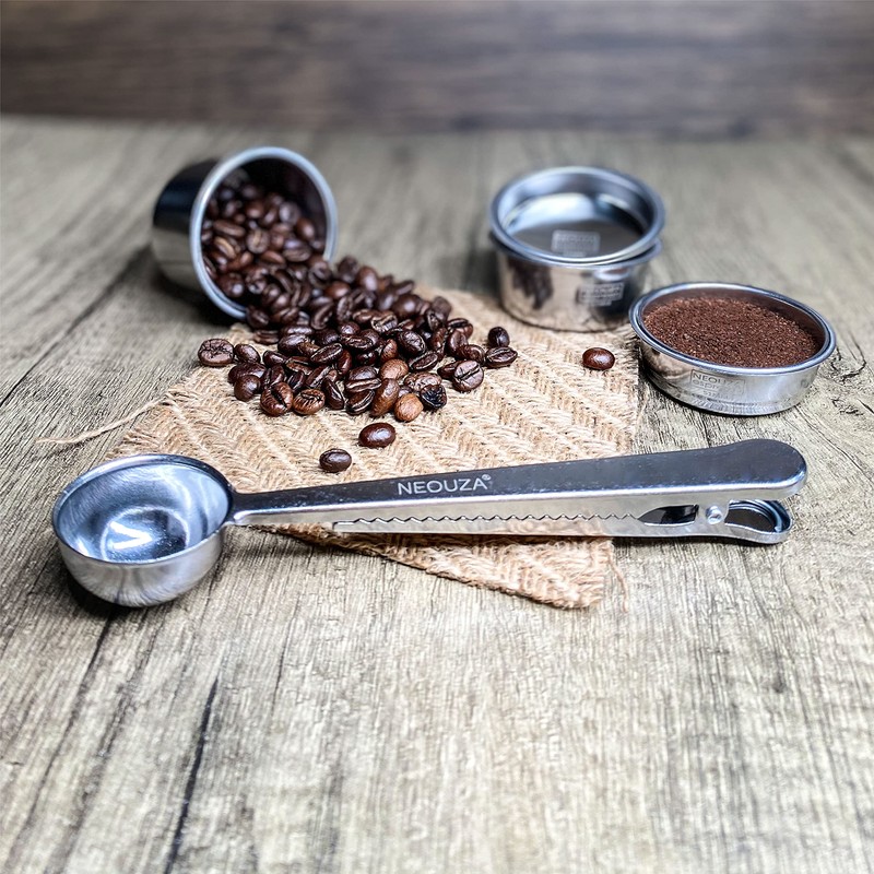 NEOUZA 51mm Stainless Steel Filter Basket 1/2/4 Cup for Espresso