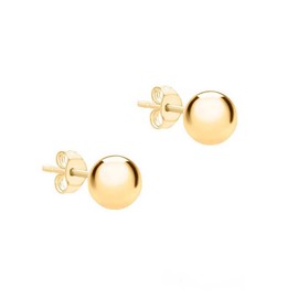 Carissima 9 ct (375) Gold Ladies Polished Ball Stud Earrings, 9ct Yellow Gold