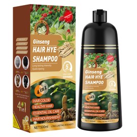 XYZCREATIVE Black Hair Dye Shampoo 3 in 1 for Women & Men 100% Gray Hair Coverage - Herbal Ingredients Natural Plant Hair Color - Hair Dye in Minutes 500ML