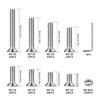 260 Pcs M5 Bolts & Nuts Set, Flat Head, Hex