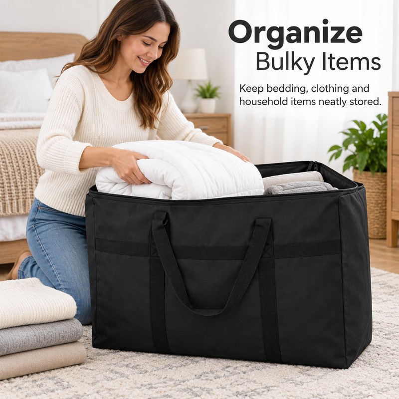 Extra Large Waterproof Moving Bag for Storage – Foldable Oxford
