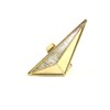 Geometric Triangle Ring Adjustable Gold Tone Pyramid Stud Glam Punk