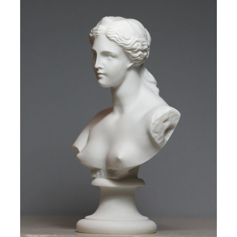Bust Head Goddess Aphrodite of Milos Venus Alabaster Statue Sculpture