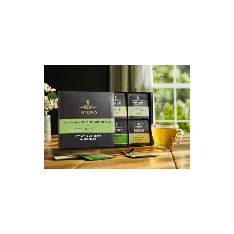 Taylors of Harrogate Assorted Green Teas, 20 Count (Pack of