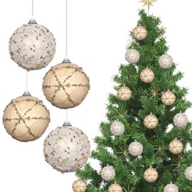 RoseCraft 3.14"/80MM Christmas Ball Ornaments, 12PCS Shatterproof Christmas Tree Hanging Decorations, for Rustic Farmhouse Home Party Indoor Thanksgiving Xmas Decor.