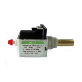 Vibration pump ULKA EAX5 120V 60HZ 52W Brass output Item CHISKOIT: OEO11 - Maximum pressure 15 bar. Maximum capacity 650 cc/min. Correct operation: 1 min. ON / 1.5 min. OFF.