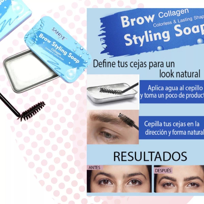 Saniye Cera Para Cejas Jabon Fijador Traslucido Ceja Organica