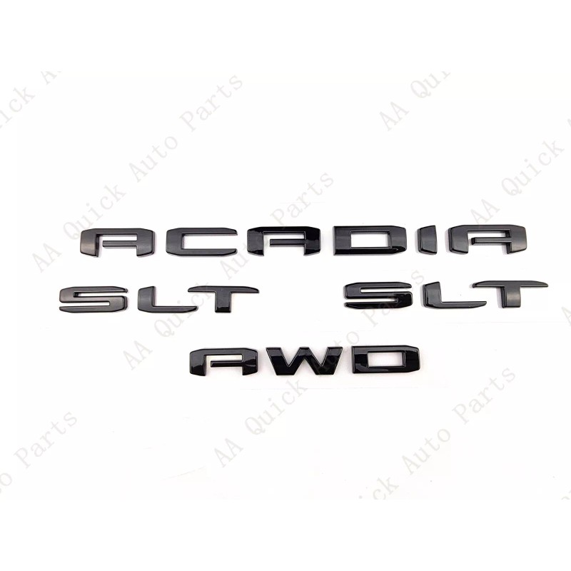 GMC 6PC Gloss Black Door Rear Tailgate Acadia SLT AWD