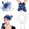 DRESHOW Fascinator Hats for Women Veil Mesh Tea Party Hat