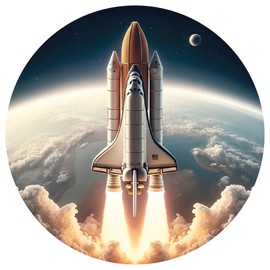 Screen Door Magnets - Patch Small Holes & Keep People and Pets from Running Into Screen Doors with Magnetic Screen Door Savers - Made in USA - Rocket - 6 x 6 inches - Pack of 2 (1 Pair)