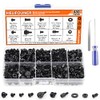 HELIFOUNER 480 Pieces Computer Standoffs Screws Assortment Kit for 2.5" SSD, Hard Drive, Computer Case, Motherboard, Fan Power Graphics with Screwdriver, Black