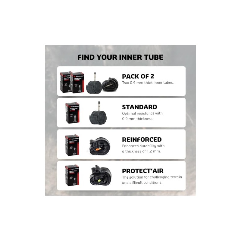 Hutchinson Pack of 2 Inner Tubes – Schrader Valve (40mm)