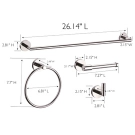 San Martin Towel Bar 24" Polished Chrome