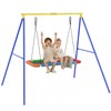 Sedeke 60" Platform Swing Set, Waterproof Flying Swing Seat, 720lbs