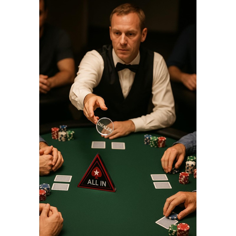 Poker All-in-One Dealer Button Texas Hold'em Poker Set Poker Chip