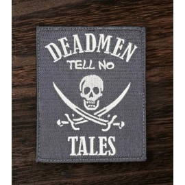 DEAD MEN TELL NO TALES JOLLY ROJER SKULL SKELETON ACU LIGHT TACTICAL HOOK PATCH