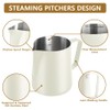 Frothing Milk Pitcher, 12 oz/350 ml Stainless Steel Frothing Milk