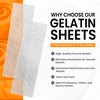 Silver Gelatin Sheets for Baking – 50 Sheets (126 Grams)