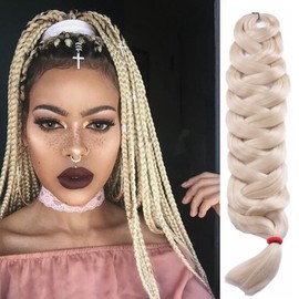 Haolocs 41 Inch Jumbo Braid Hair for Box Braids Crochet Hair Long Synthetic Braiding Hair Extensions High Temperature Crochet Braids for Women (41 Inch, 613)