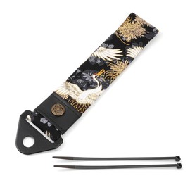 RASTP Racing Tow Strap, Car Modification Sports Trailer Belt Fit for Front or Rear Front Bumper Decorative (Cents Crane Black)