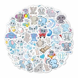 BulbaCraft Elephant Stickers, Elephant Stickers for Water Bottle and Laptop, Gifts for Women & Men
