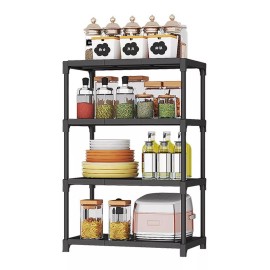 Rack multiusos repisas Estanteria Rack Anaquel Organizador Cocina Repisas 4 Niveles