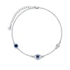 Flpruy Blue Evil Eye Anklets for Women 925 Sterling Silver